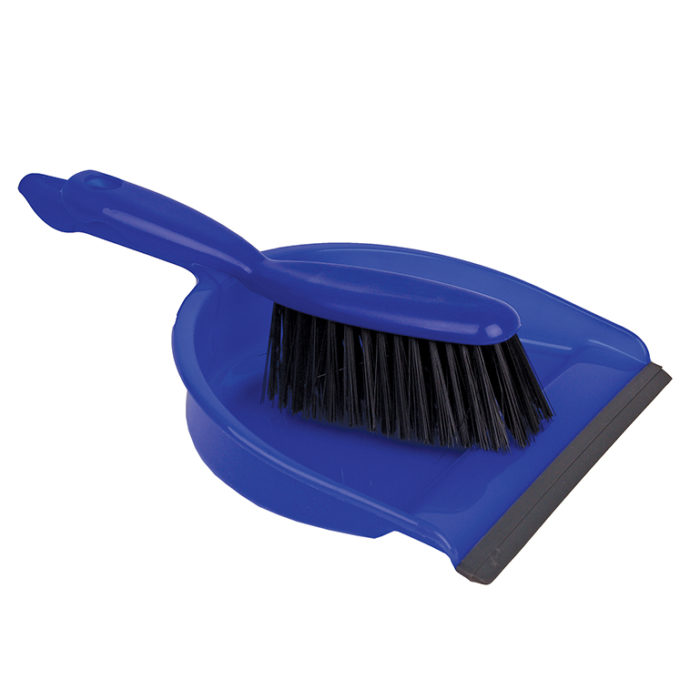 Dustpan & Brush Set with Stiff Hand Brush