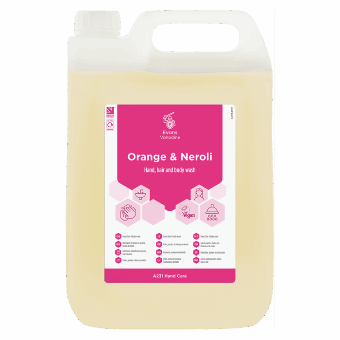 Evans Orange & Neroli Liquid Hand Soap 5L