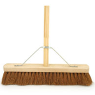 18" Soft Coco Wooden Broom with Stay