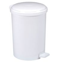 Plastic Pedal Bin White 20 litres