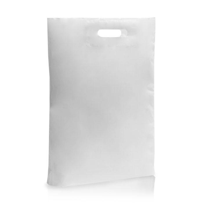 White Patch Handle Carrier Bag 15x18+3" (500 Box)