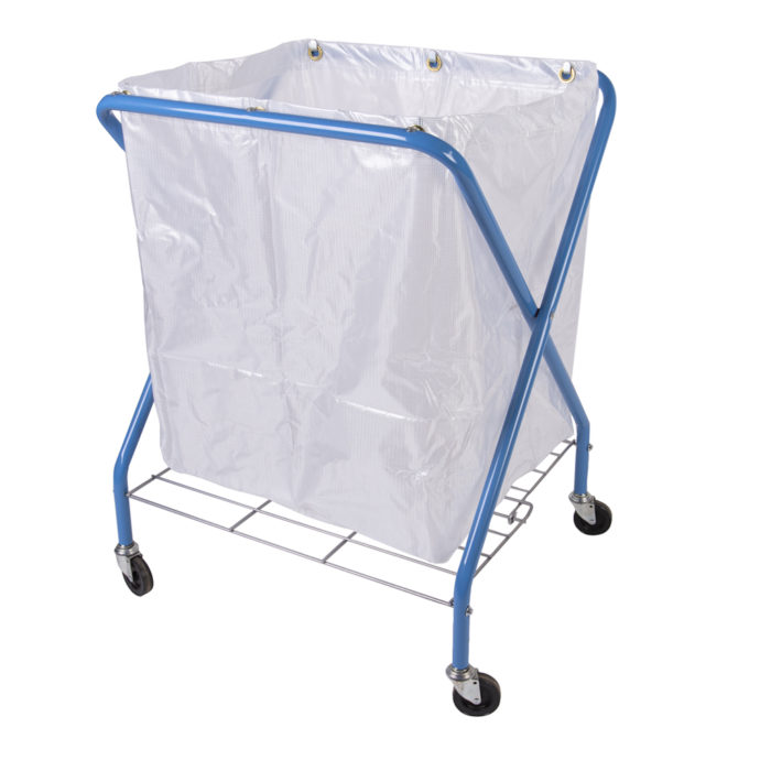 Folding Waste Cart with Heavyweight Vinyl Bag 205L