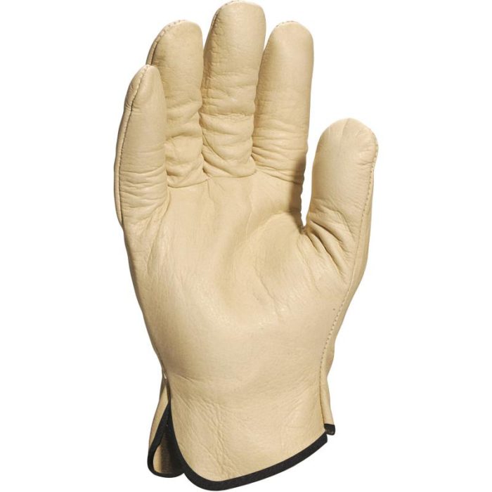 Delta Plus FB149 Tan Cowhide Leather Driver Gloves - Image 2