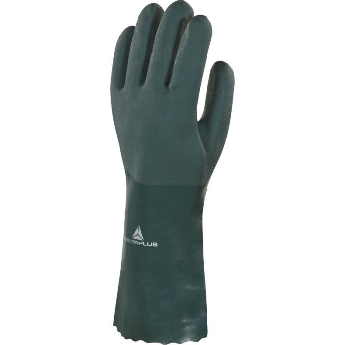 Delta Plus Green Double Dipped PVC Grip Gloves