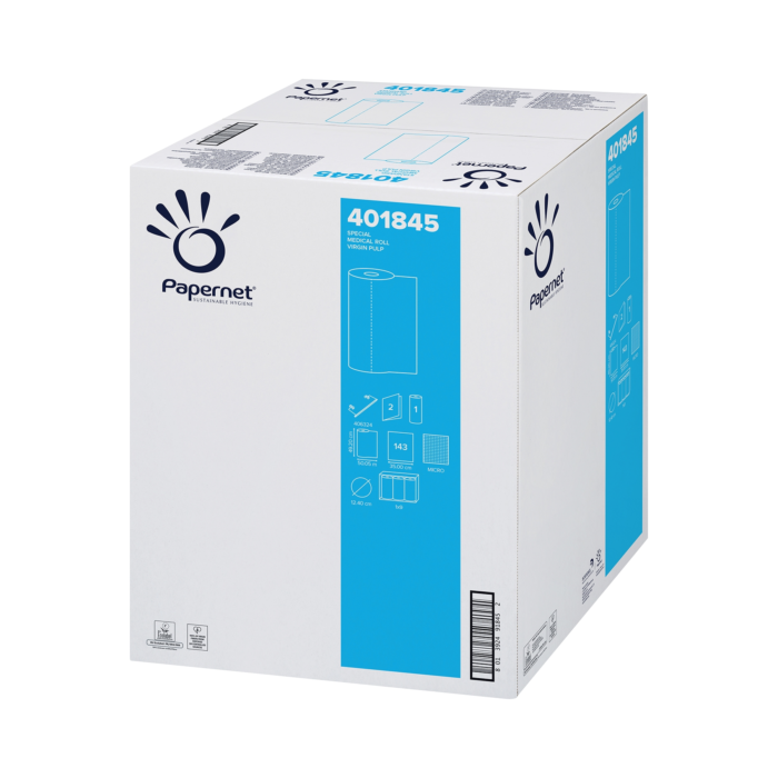 Papernet Premium White Couch Roll 20" (9x50m Box) - Image 2