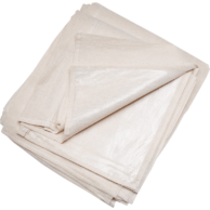 Cotton Twill Dust Sheet Polythene Backed 3.6 x 3.6m