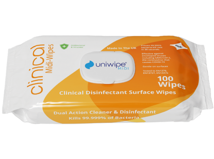 Uniwipe Clinical Disinfectant Surface Wipes (100 Wipes)