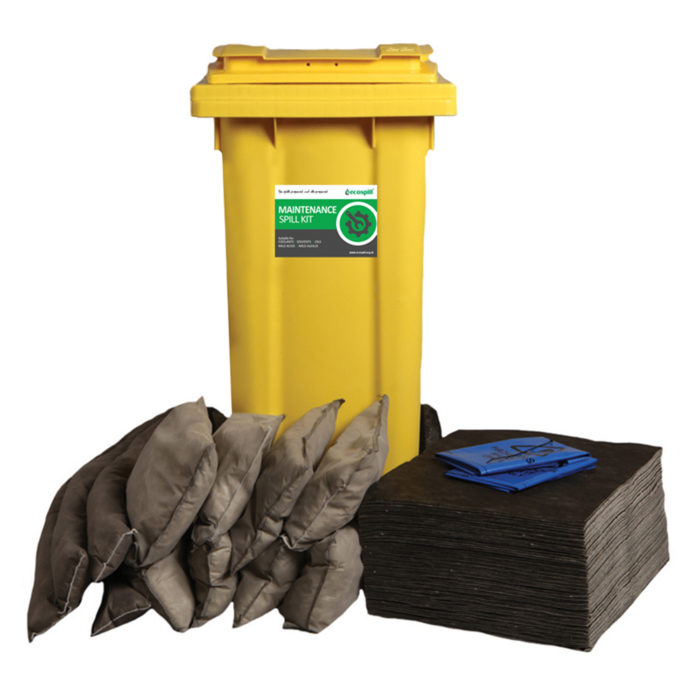 Ecospill 120L Maintenance Spill Kit with Wheelie Bin