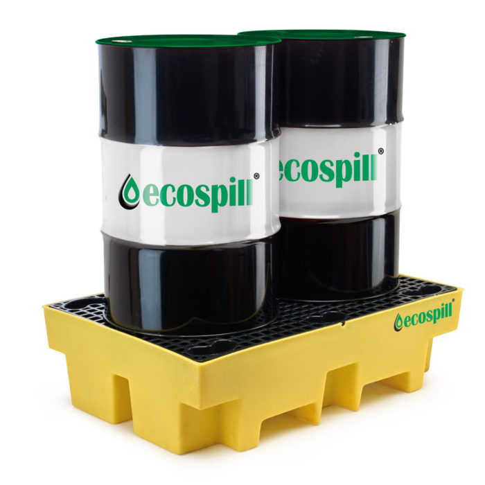 Ecospill PE 2 Drum Spill Pallet (122 x 82 x 33cm)