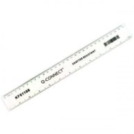 Q-Connect 300mm/30cm Shatterproof Clear Ruler