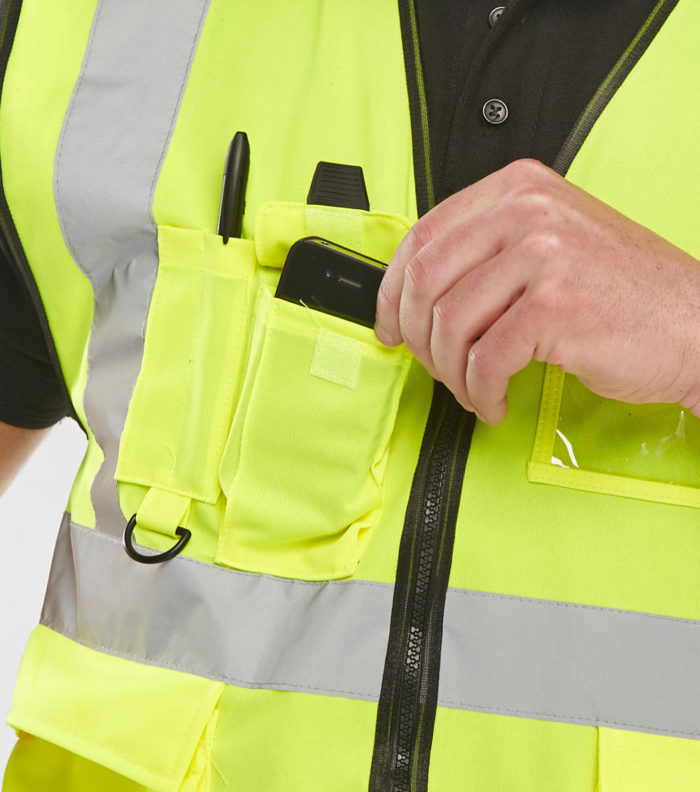 Yellow Hi-Vis Executive Vest EN ISO 20471 - Image 3