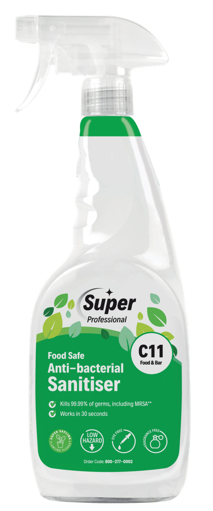 Super C11 Food Safe Anti-Bacterial Sanitiser 750ml