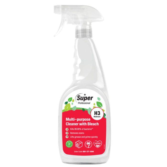 Super H3 Multi-Purpose Cleaner with Bleach 750ml