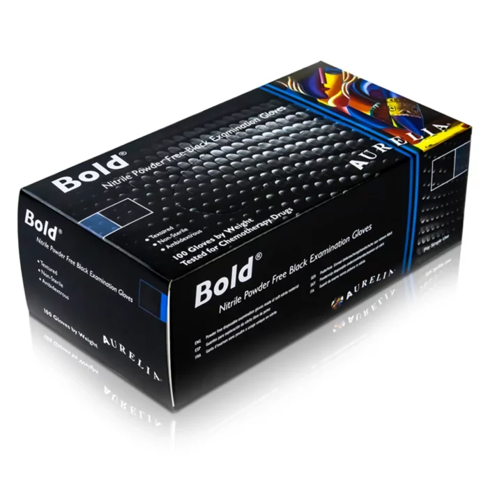 Aurelia Bold Black Nitrile Examination Gloves (100 Box)